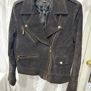 MNG Mango Women's Black Pigskin Leather  Jacket size XS